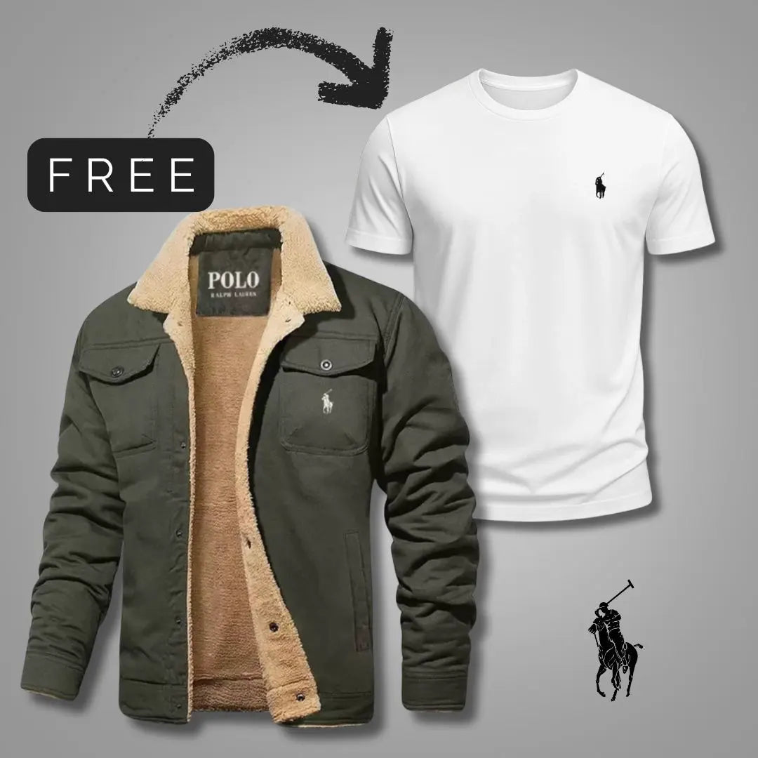 Liam | Heritage Sherpa Jacket med Gratis Premiumskjorta för Herr